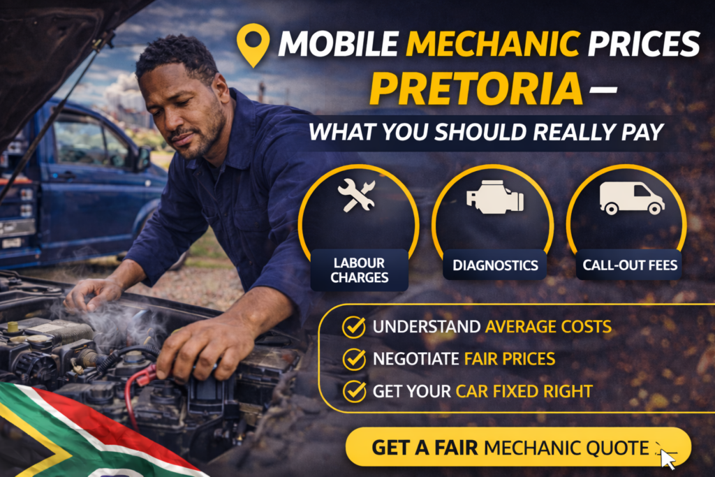 Mobile mechanic prices Pretoria cost guide for common car repairs