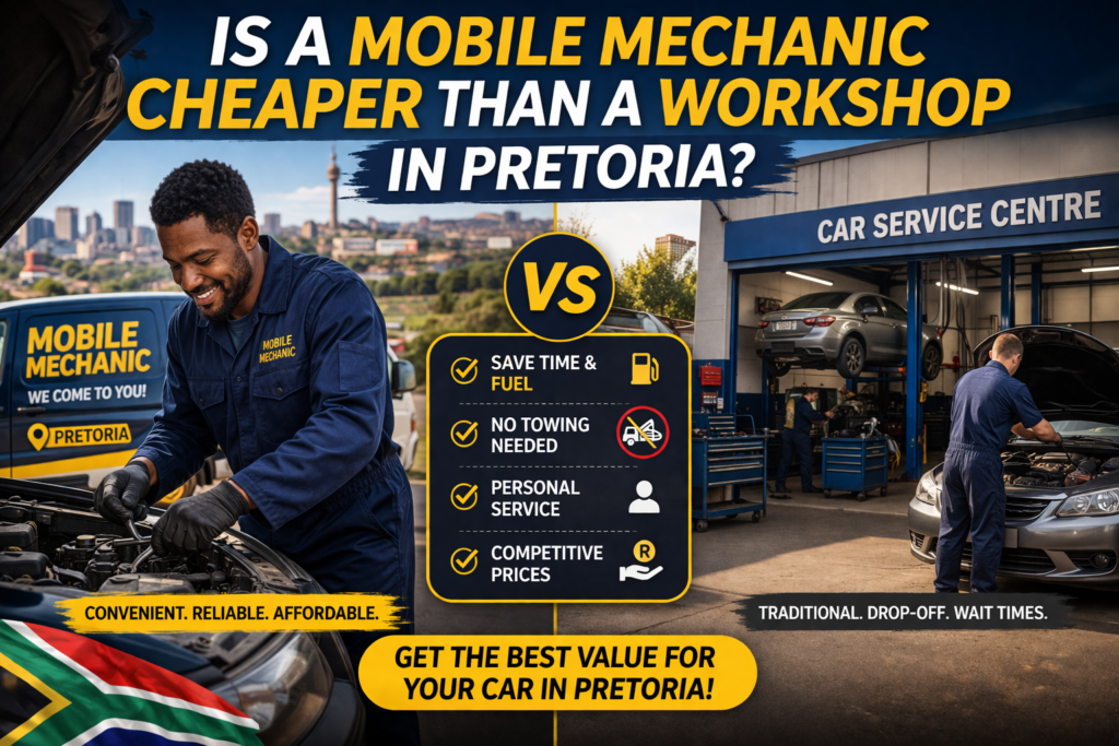Mobile mechanic vs workshop Pretoria comparison for car repairs